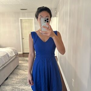 Forever 21 Royal Blue Midi Dress and white simple dress